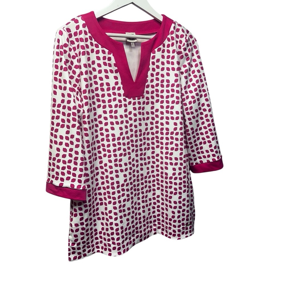 Anne Klein Pink and White Tunic Top